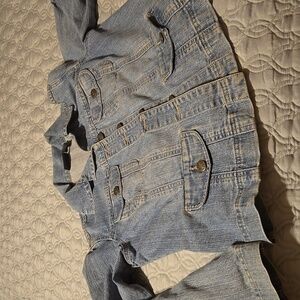 Chicos Faded Demin Jacket Size 0